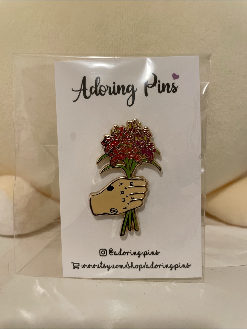 BTS Jungkook Flowers Pin